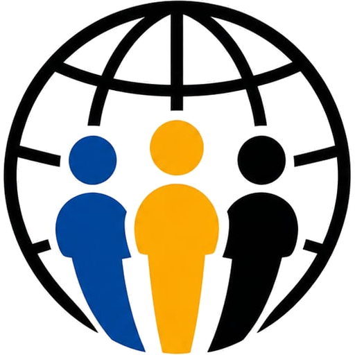 ZCCI logo — globe with three people